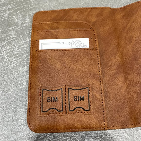 Passport holder/jacket, NEW never used, Brown - Picture 3 of 6